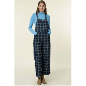 FRNCH Navy Checkered overalls size small - RARE PIECE